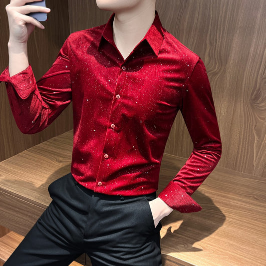 Men's Versatile Long Sleeve Shirt - Designer Cool and Trendy Loose Fit