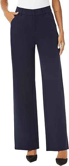 Women's High-Waisted Wide-Leg Pants for Commuting