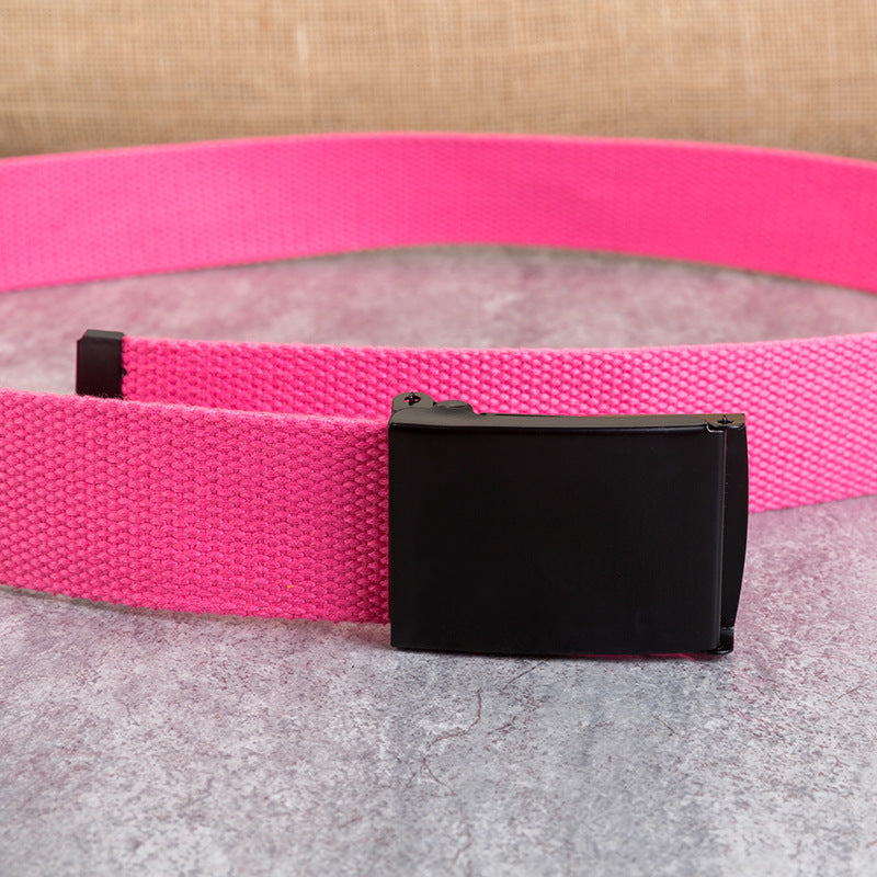Snap-Clasp Candy-Colored Canvas Belt for Men - Neon North Clothing