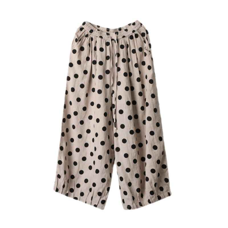 Loose-fitting Plus-size Cotton-linen Harem Pants for Women