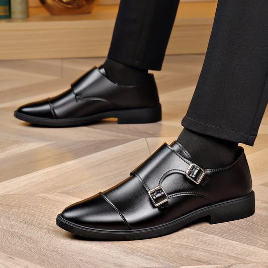 Soft Bottom Men's Leather Slip-on Shoes for All-day Comfort