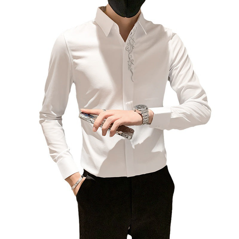 Embroidered Shirt with Personalized Touch - Slim Fit Personalized Embroidered Shirt