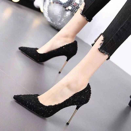 New White High Heel Stiletto Shoes for Women - Pointed Toe Elegance