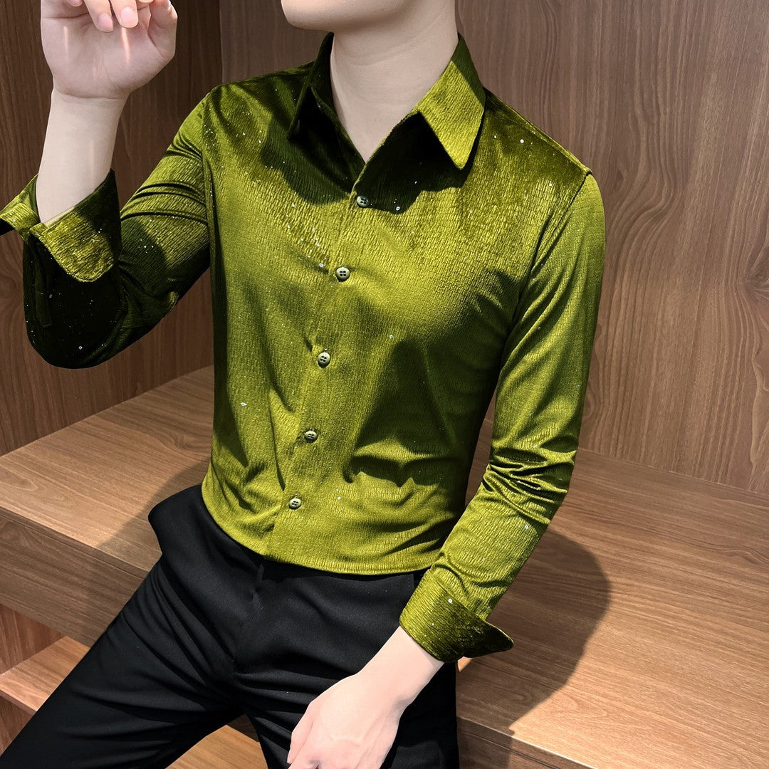 Men's Versatile Long Sleeve Shirt - Designer Cool and Trendy Loose Fit