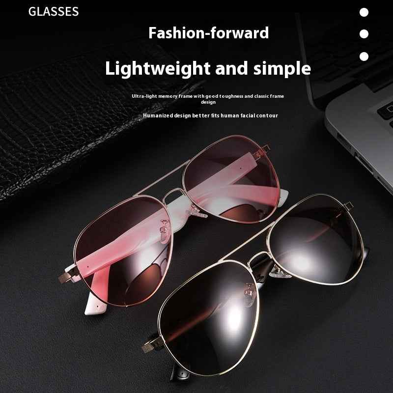 Smart AI Translation Glasses with Bluetooth Music, Audio, UV Protection, and Polarized Lenses