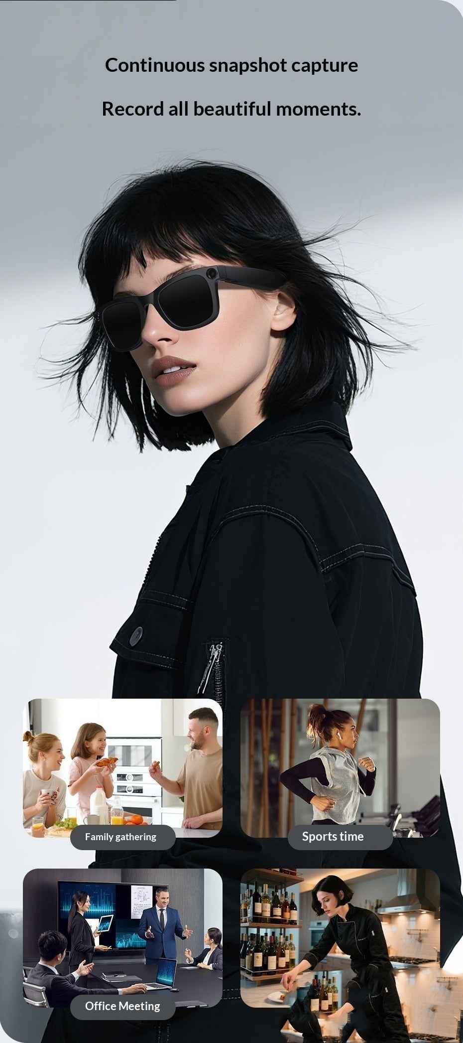 AI-Powered Smart Glasses for Photography - 800MP High-Resolution Features