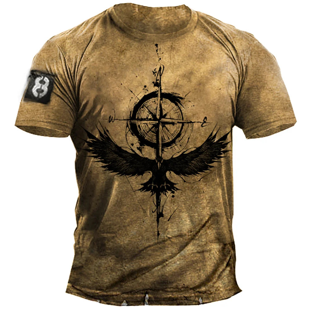 Casual Patterned Short Sleeve T-Shirt for Effortless Style - Neon North Clothing