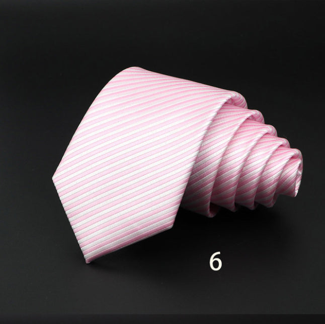Men's Striped Tie - British Gentleman Polyester Fiber Collection - Neon North Clothing
