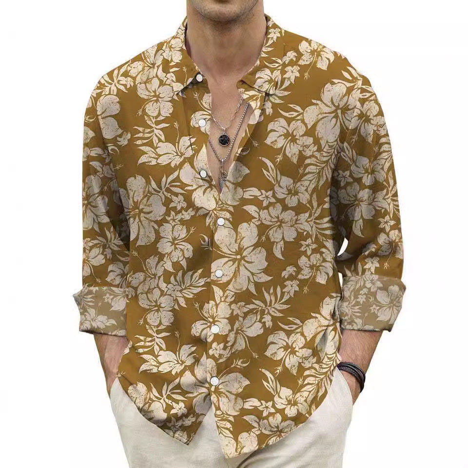 Mens Floral Print Shirt - Slim Fit Design