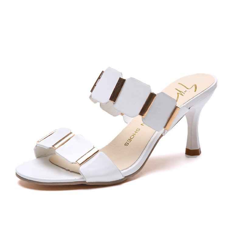 Summer High Heel Slippers for Women - Stylish and Comfortable Footwear