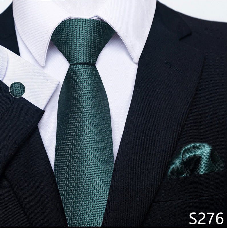 Men's Formal Wear Tie Set with Creative All-Match Scarf and Cuff Buckle - Neon North Clothing