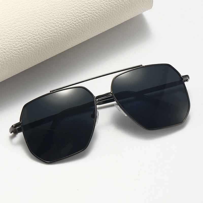 New Stylish Dual-bridge Sunglasses For Men Retro Design