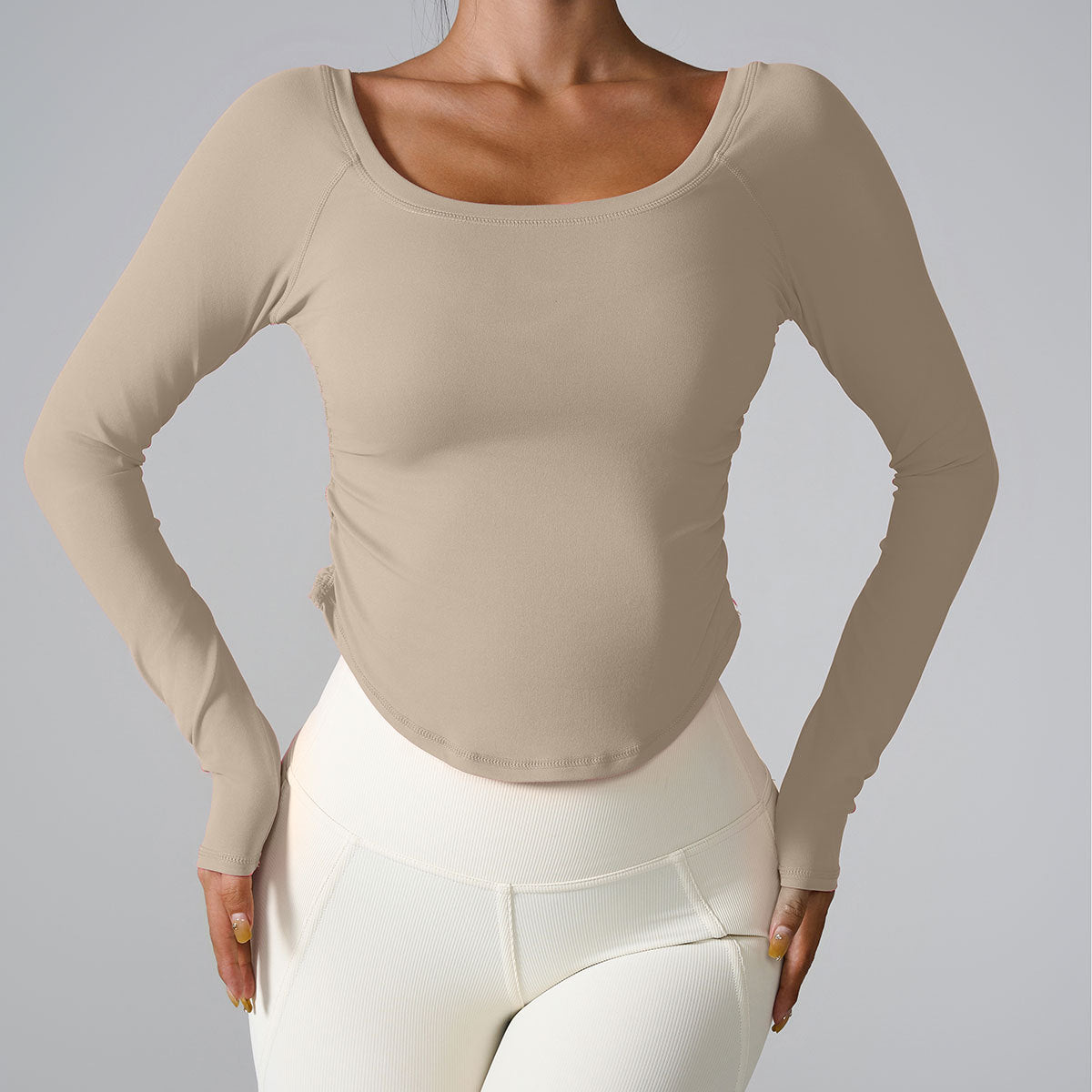 Sports Long Sleeve Yoga Shirt for Activewear - Ideal for Performance and Comfort