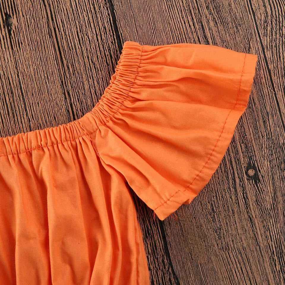 Girls Orange Skirt Set - Vibrant Two-Piece Outfit for Stylish Girls