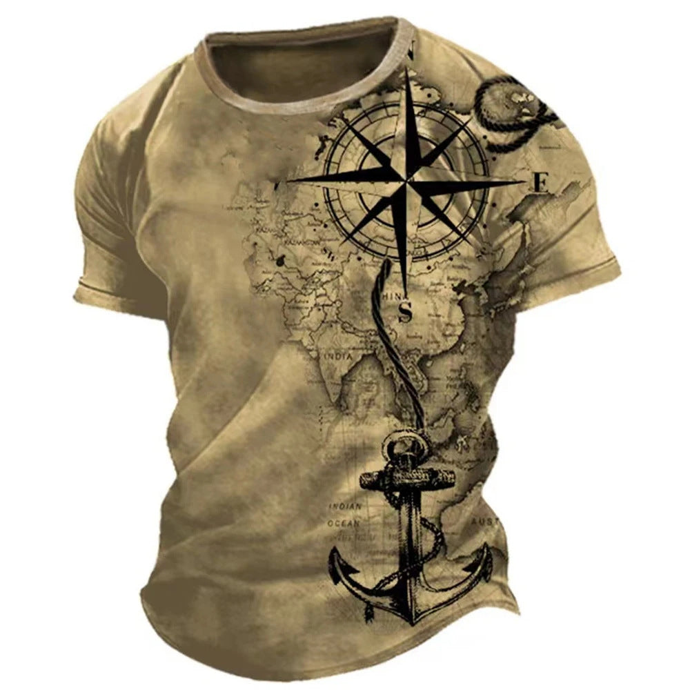 Casual Patterned Short Sleeve T-Shirt for Effortless Style - Neon North Clothing