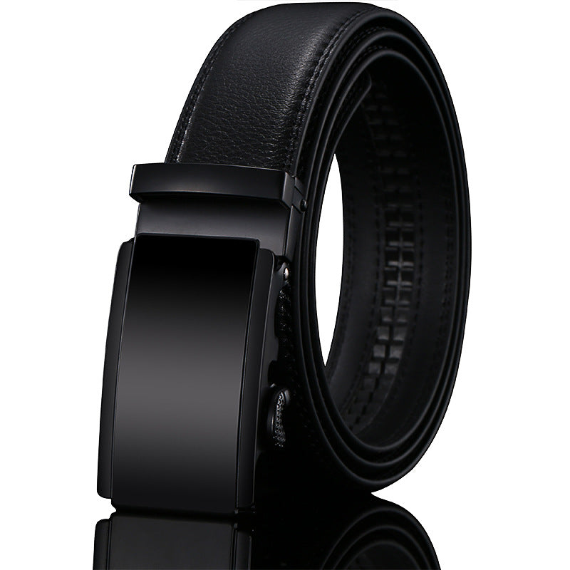 Mens Leather Belt Automatic Buckle - Genuine Leather for Comfort and Style - Neon North Clothing