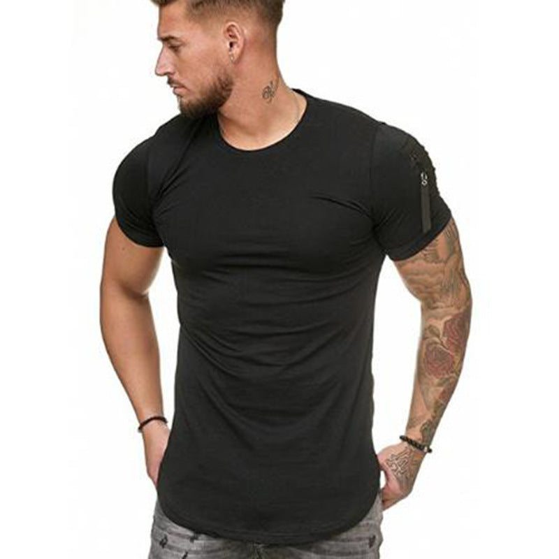 Sports Slim T-Shirt - Solid Color Round Neck Short Sleeve Tee - Neon North Clothing