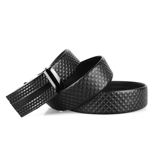 Genuine Leather Automatic Buckle Belt for Men - Neon North Clothing