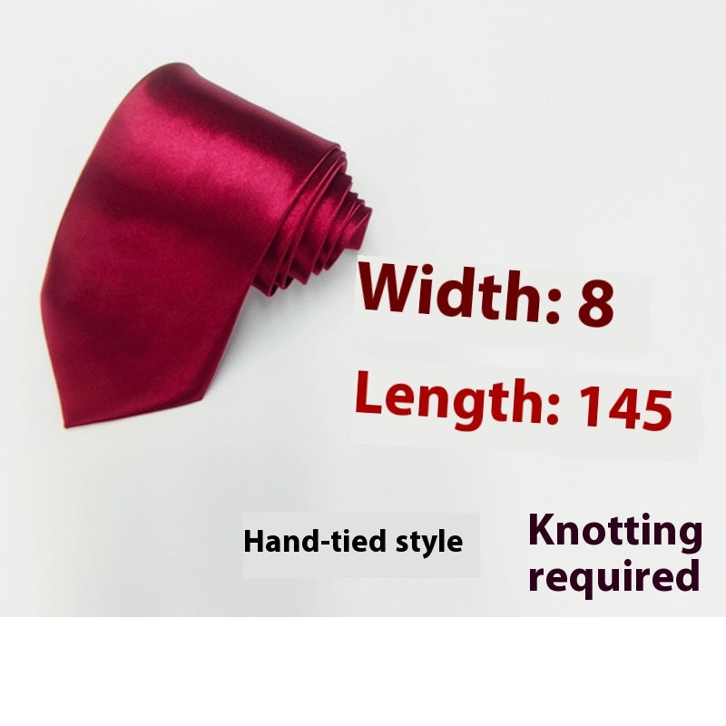 8cm Solid Color Tie in Monochrome Style - Neon North Clothing