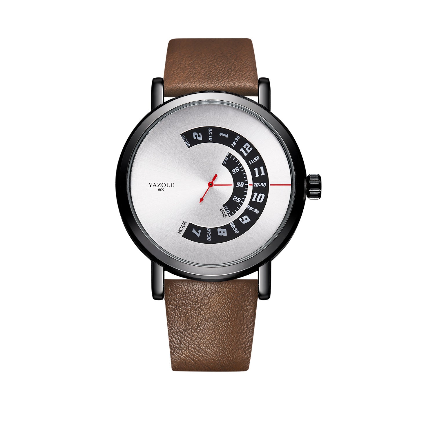 YAZOLE Rotary Non-Mechanical Quartz Watch Men's Wristwatch - Neon North Clothing
