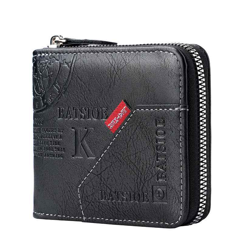 European American Mens Vintage Wallet - Classic Bi-Fold Design