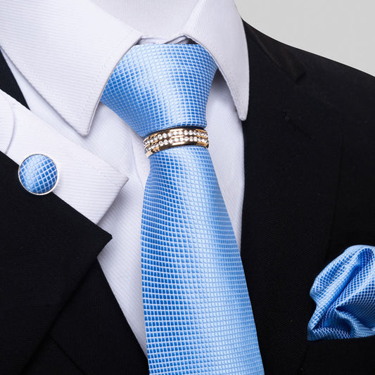 Multi Colored Striped Tie Set with Floral Design for Men - Neon North Clothing