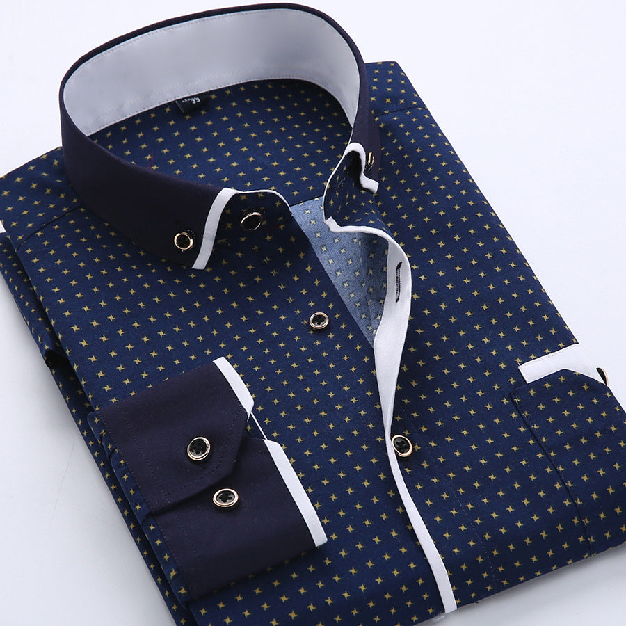 Business Patterned Dress Shirt - Solid Color Slim Fit Design - Neon North Clothing