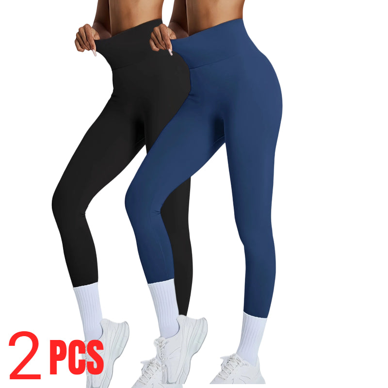 2 Pack Women's High Waisted Seamless Leggings