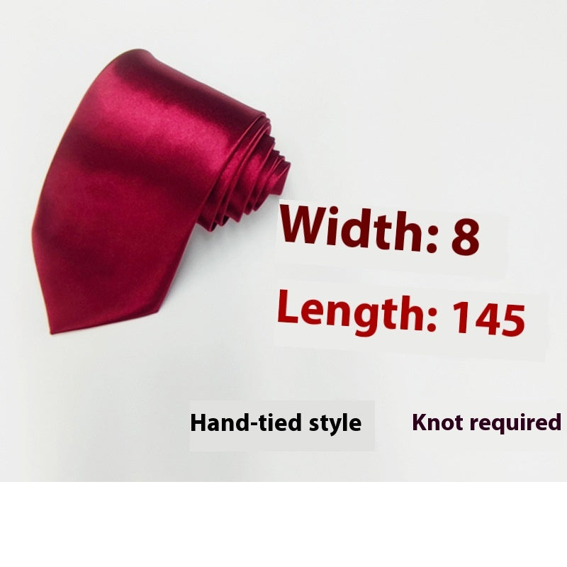8cm Solid Color Tie in Monochrome Style - Neon North Clothing