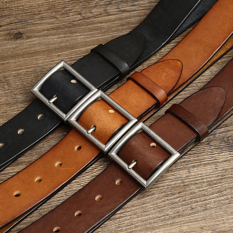 Handmade Cattlehide Belt for Men - First Layer Pure Leather - Neon North Clothing