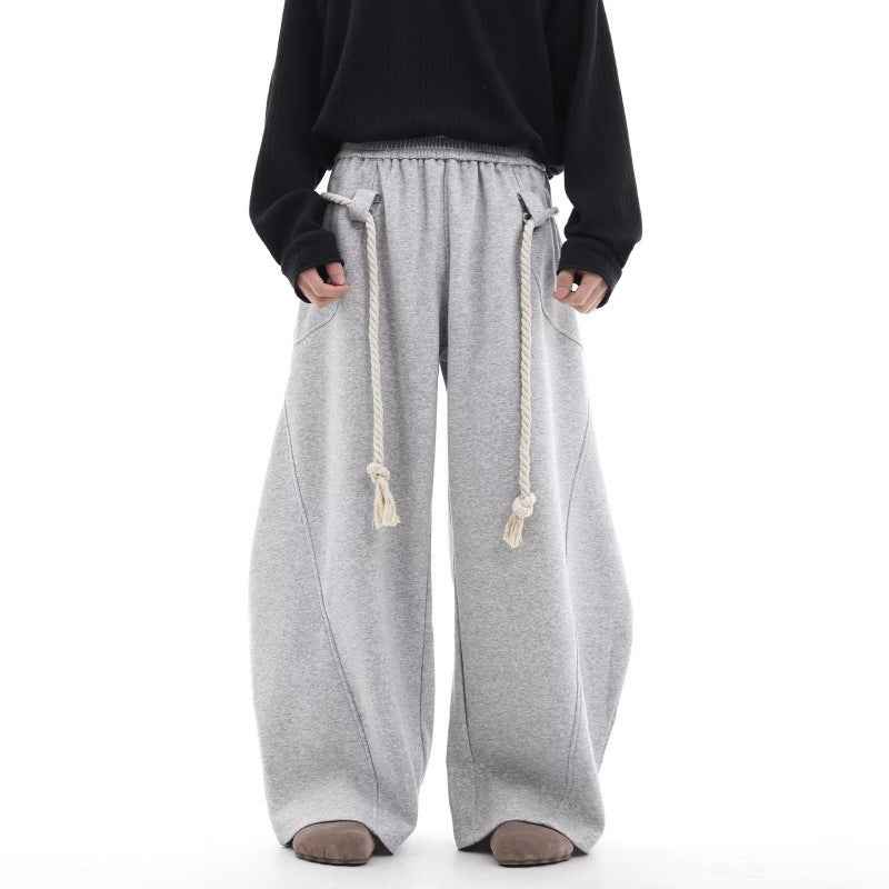 Retro Loose-Fitting Sweatpants for Casual Comfort