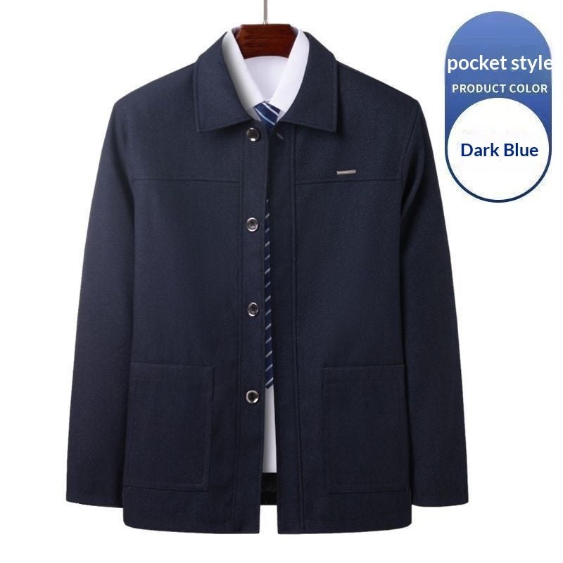 Mens Casual Lapel Jacket - Stylish Loose-Fitting Design