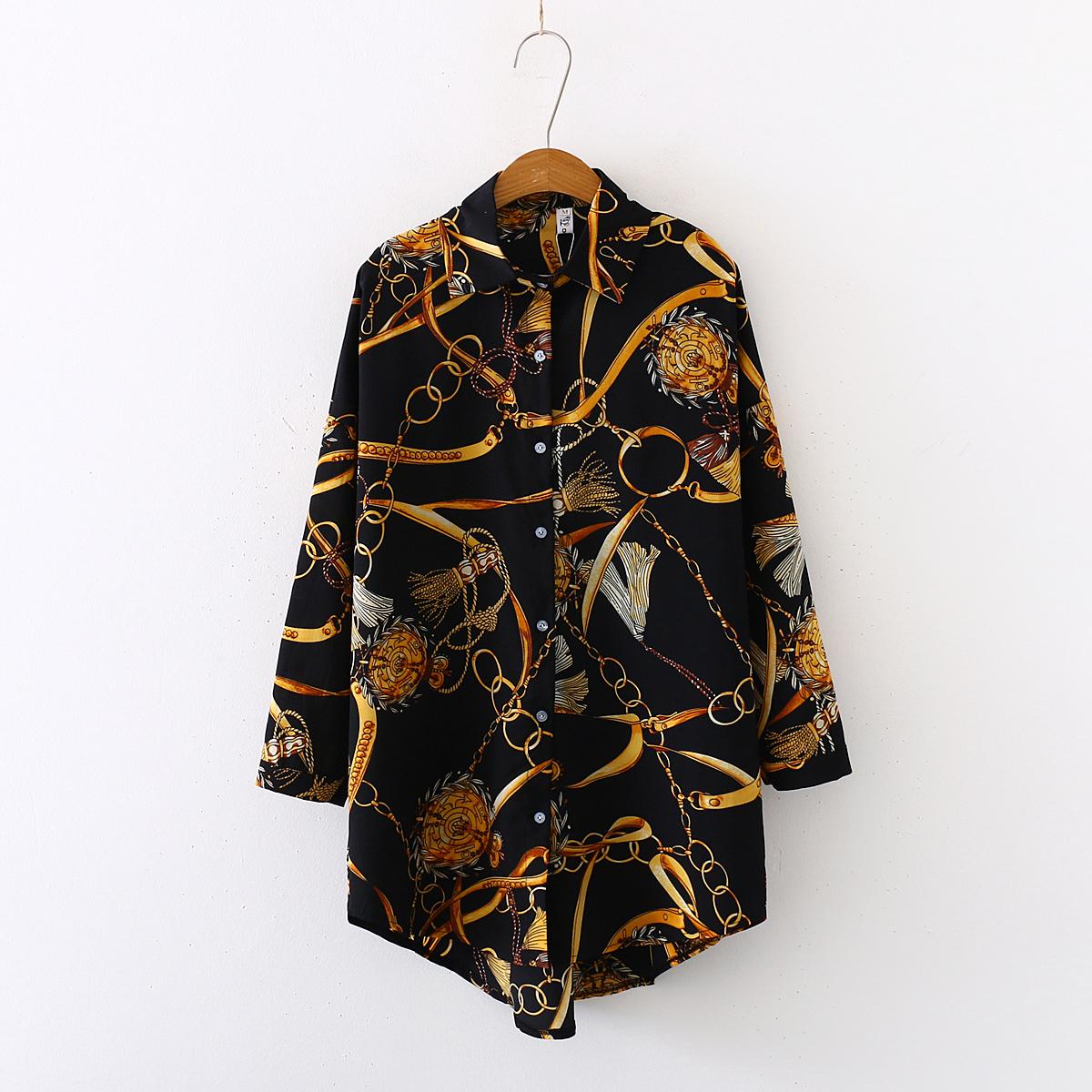 Casual Oversized Chiffon Blouse with Three Quarter Sleeves - Loose Top - Neon North Clothing