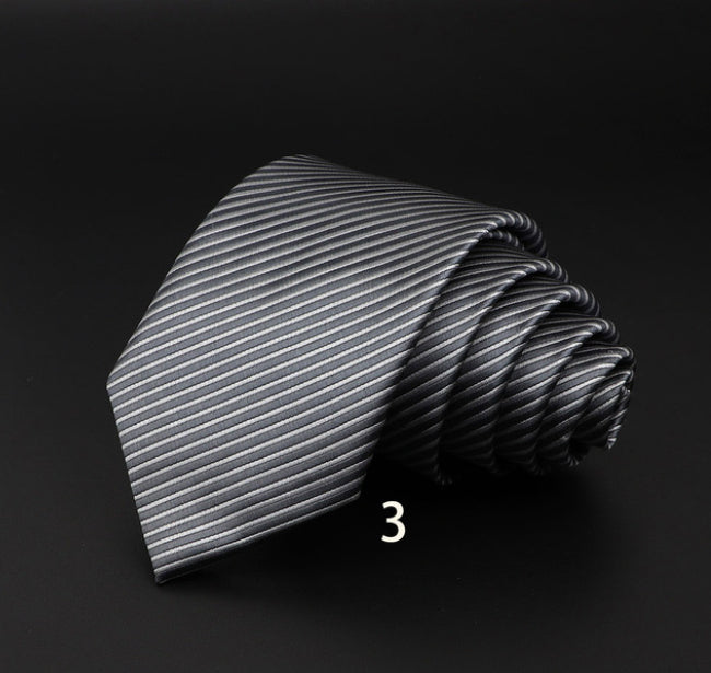 Men's Striped Tie - British Gentleman Polyester Fiber Collection - Neon North Clothing