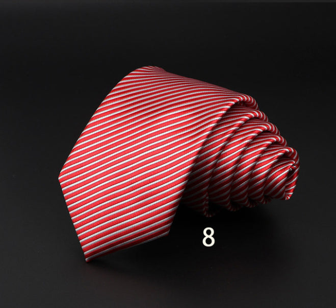 Men's Striped Tie - British Gentleman Polyester Fiber Collection - Neon North Clothing