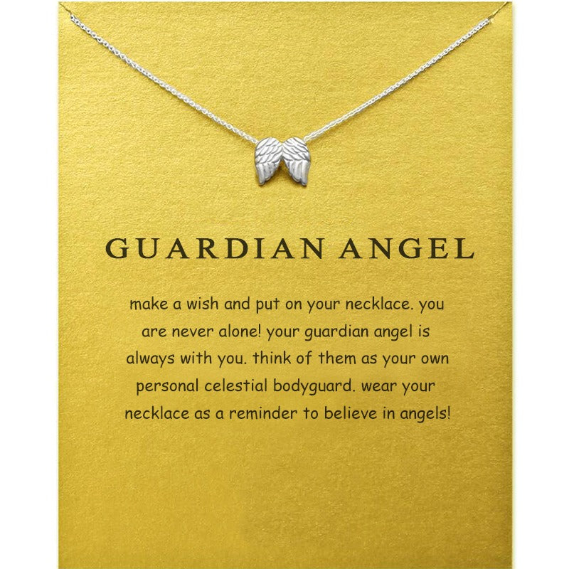 Angel Wings Light Luxury Gold Plated Alloy Collar Short Necklace - Neon North Clothing
