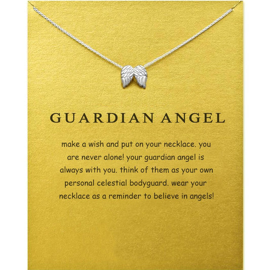 Angel Wings Light Luxury Gold Plated Alloy Collar Short Necklace - Neon North Clothing