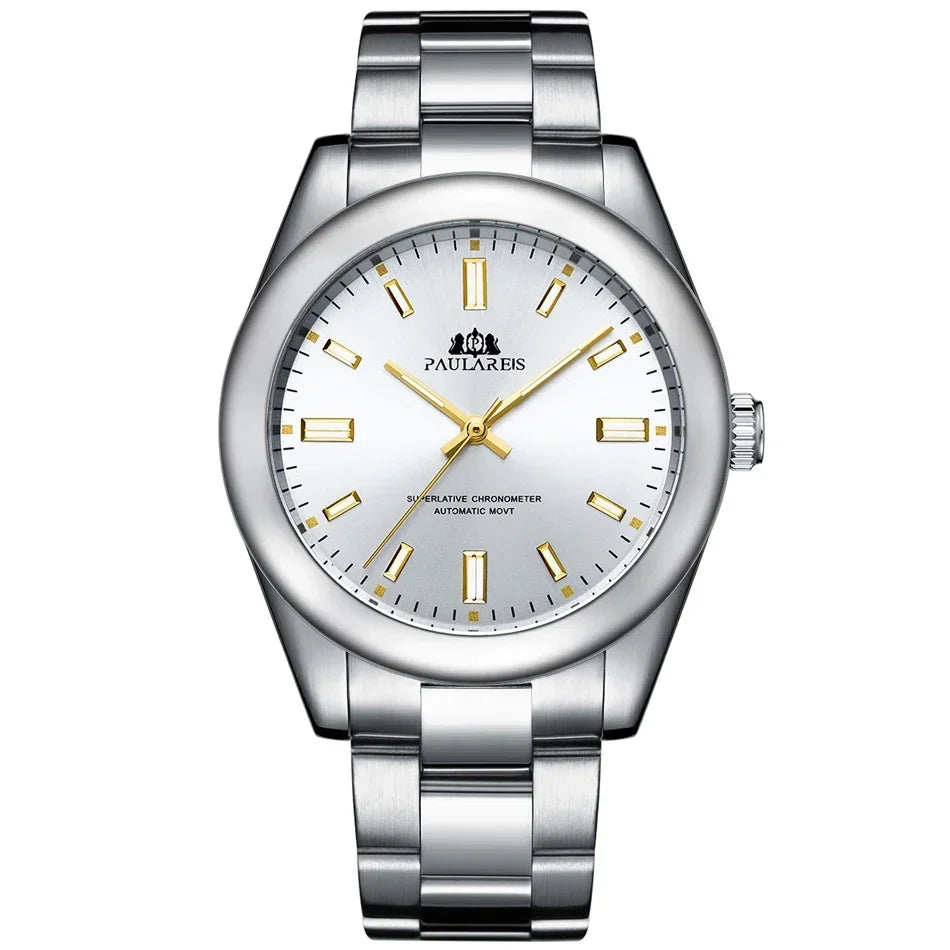 PAULARIES Automatic Watch for Men Mechanical Stainless Steel Luxury - Neon North Clothing