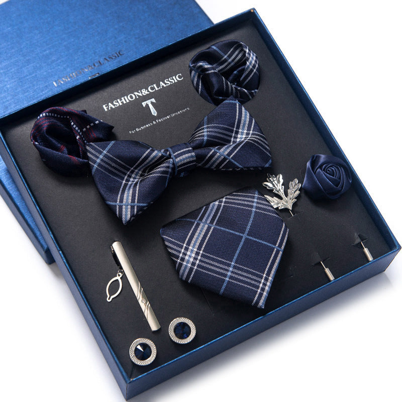 Tie 8-Piece Bow Tie and Necktie Set for Men
