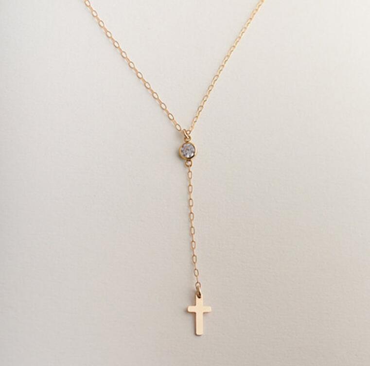 Small Gold Cross Pendant Necklace - Neon North Clothing