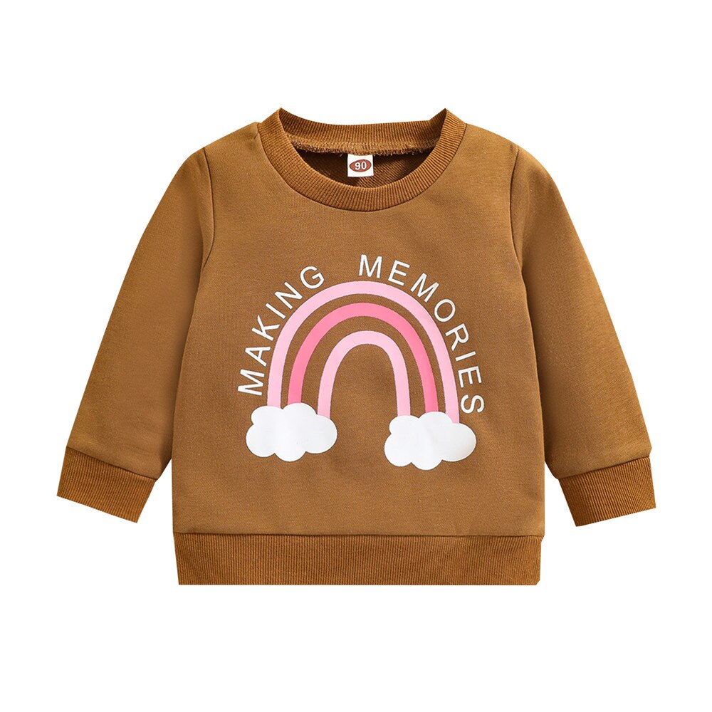 Kids Rainbow Print Hoodie Sweater for Ages 1-6 Years - Long Sleeve Style - Neon North Clothing