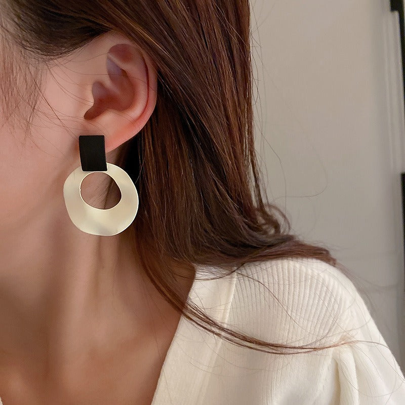 Geometric Irregular Circle Earrings - Neon North Clothing