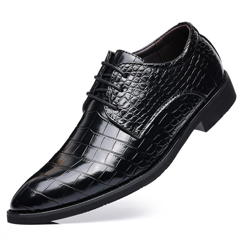 Fish Grain Leather Shoes in British Style