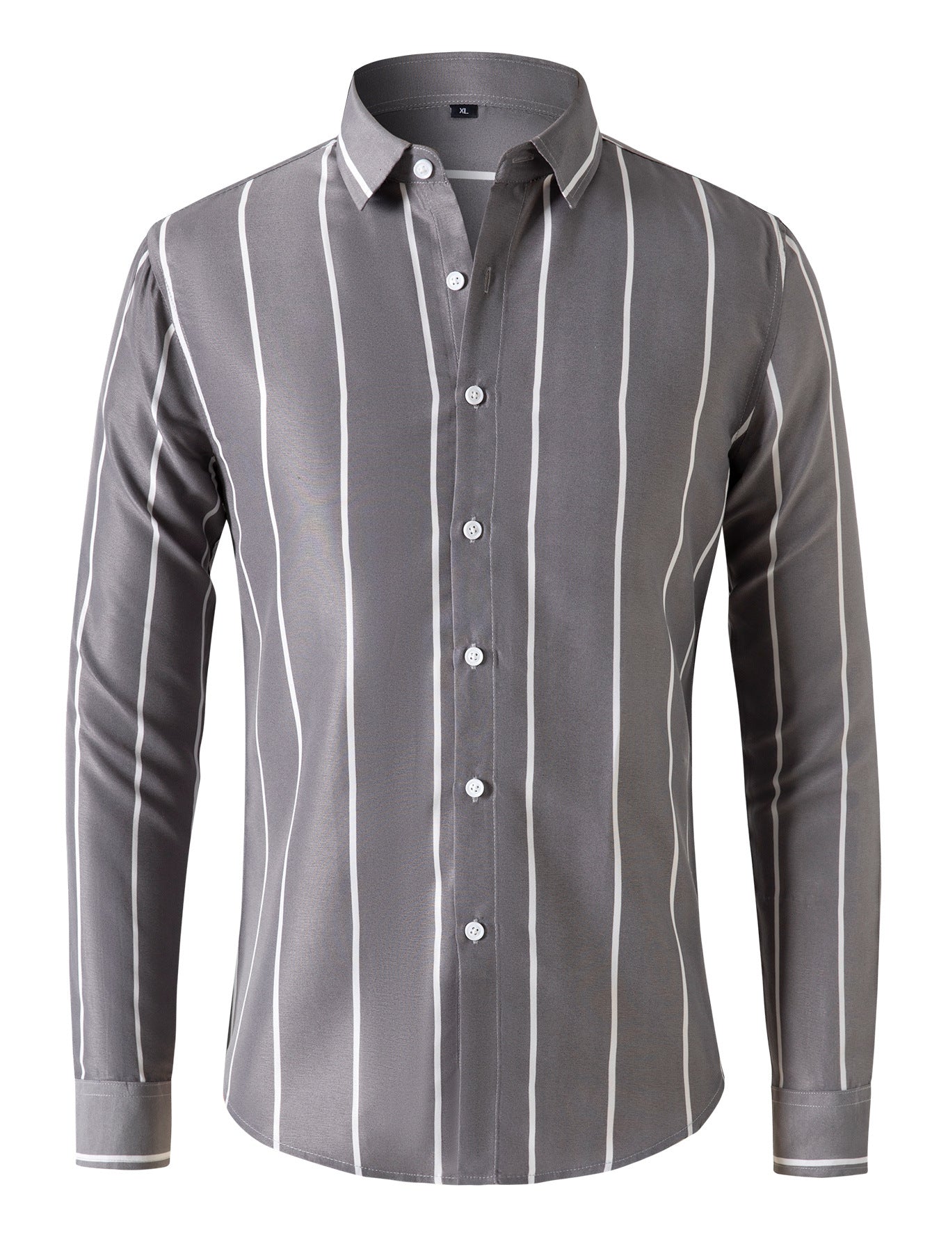 New Striped Long Sleeve Shirt for Men - Slim Fit