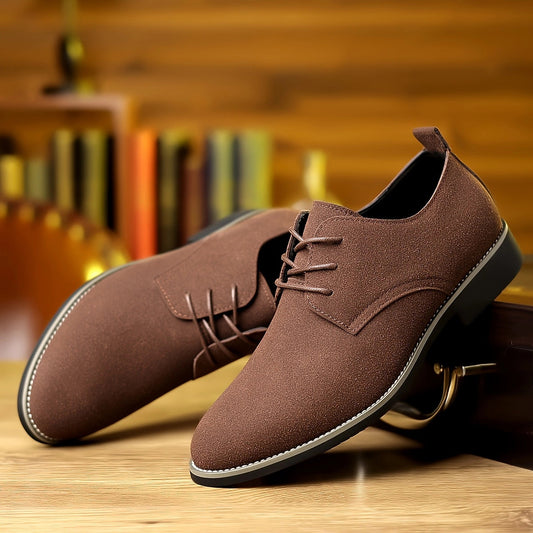 Men's Suede Leather Casual Shoes for Effortless Style