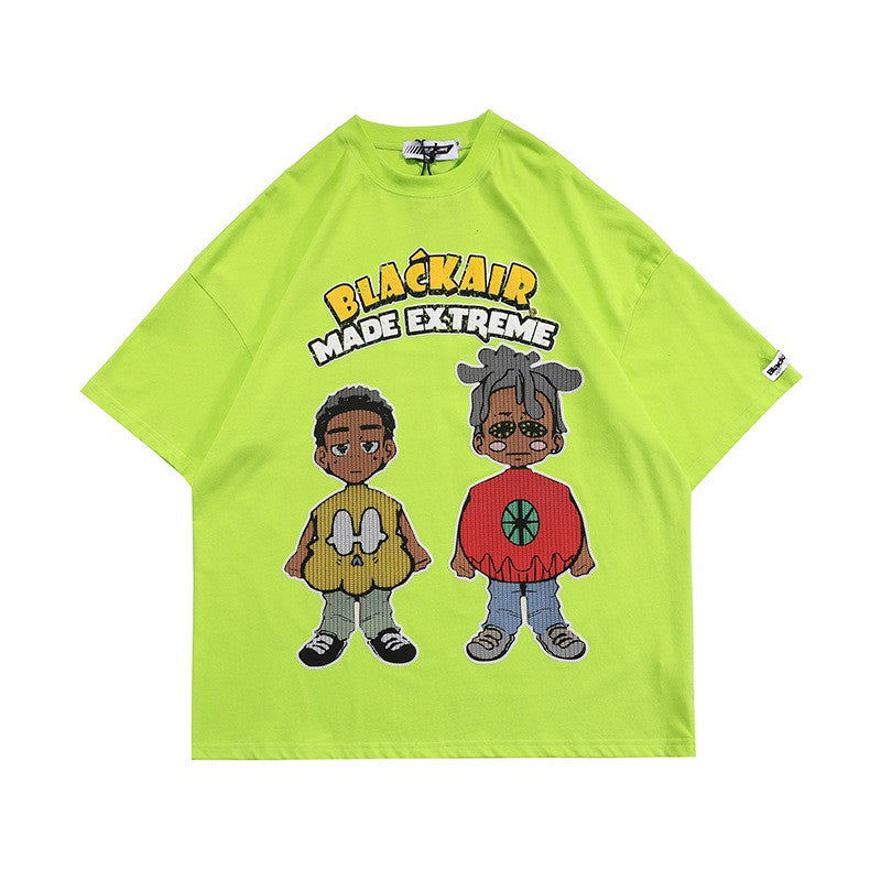Niche Men's Oversized Stylish T-Shirt - Loose Fit Short Sleeve - Neon North Clothing