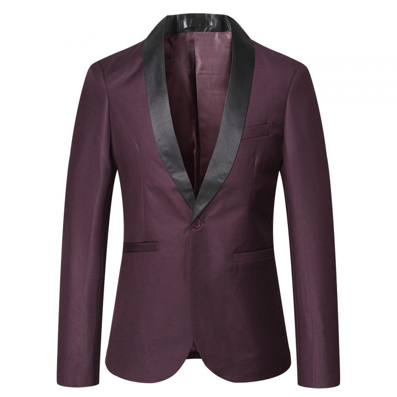 Mens Tuxedo Jacket with Mandarin Collar - Stylish Business Wear