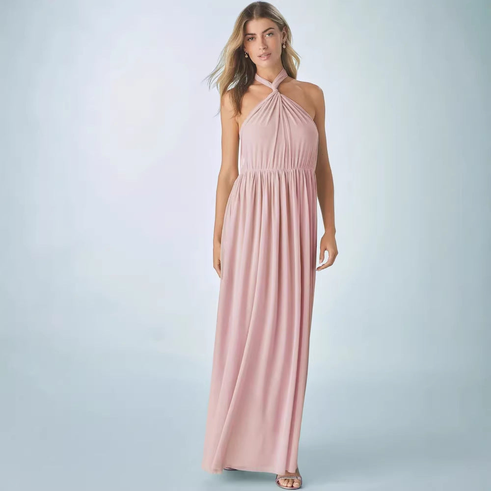 Pleated Three-Way Dress in Solid Colors with Adjustable Straps - Neon North Clothing