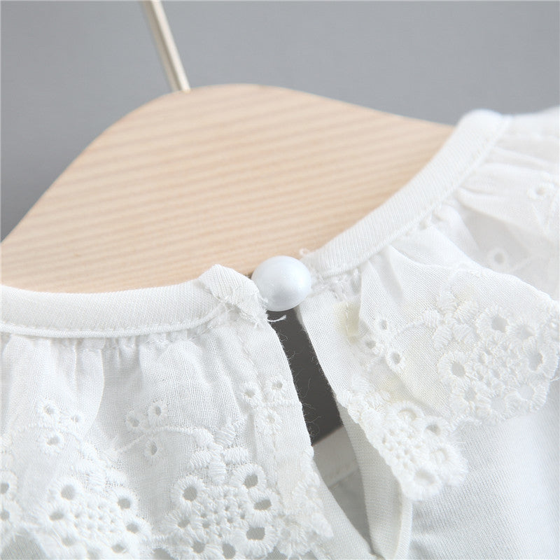 Rabbit Ears Denim Skirt - Stylish Fake Two-Piece Design