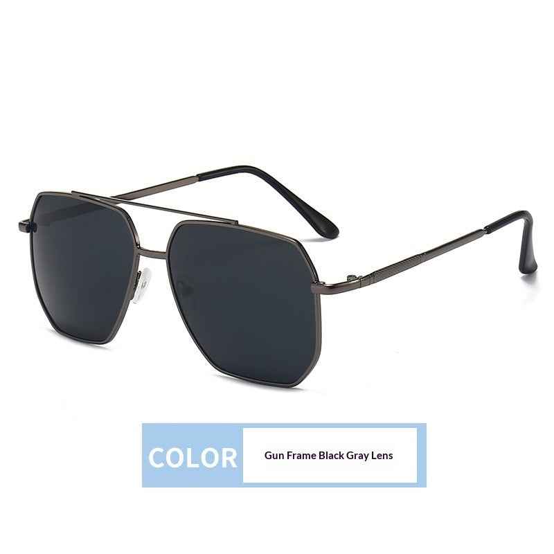 New Stylish Dual-bridge Sunglasses For Men Retro Design
